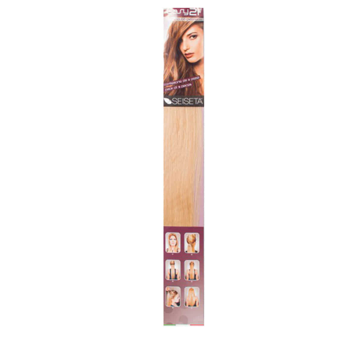 Hair Extensions With Clips 50/55 cm - 18/24, Blond/ Ash Blond
