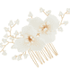 Pettine Per Capelli Con Fiori Bianchi