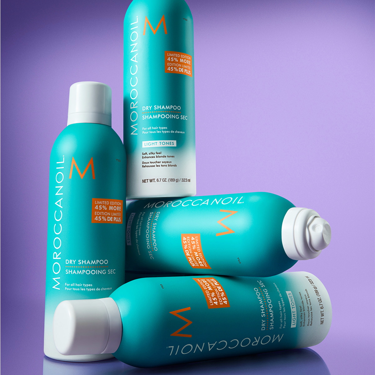 Shampoo secco per capelli chiari