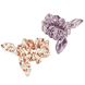 Scrunchie with ribbon for children, printed and glossy material, 5 cm diameter, 2 pieces