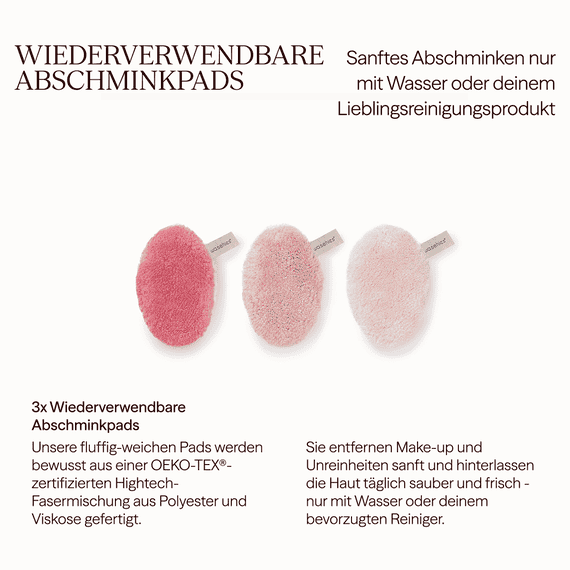 Wiederverwendbare Abschminkpads - 3er Set
