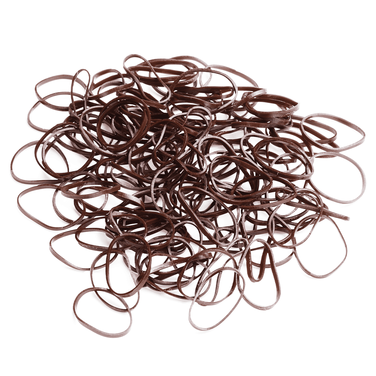 Mini elastici per capelli in silicone marrone, 120 pezzi