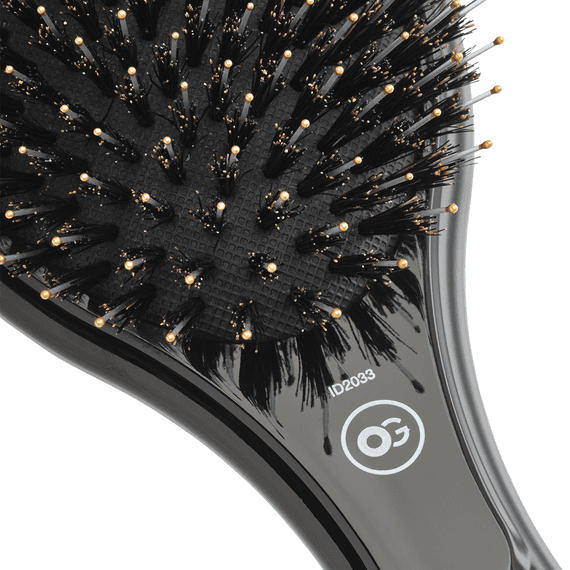 Expert Care Oval Boar&Nylon Bristles Black