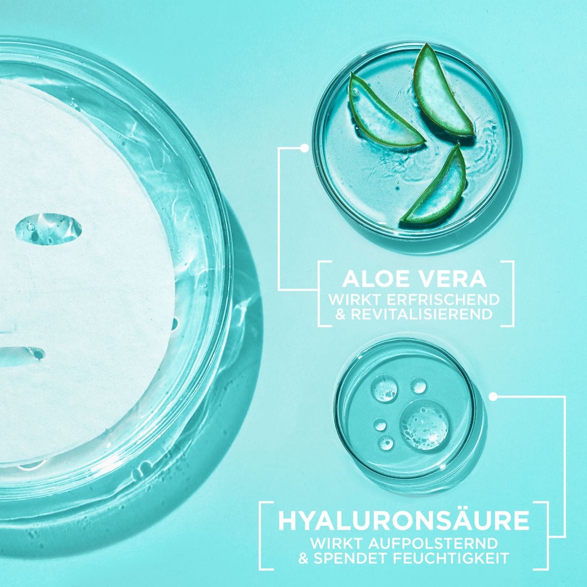 Hydra Bomb Tuchmaske Aloe Vera für feuchtigkeitsbedürftige Haut
