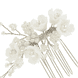Haarkamm mit Blüten - Silber