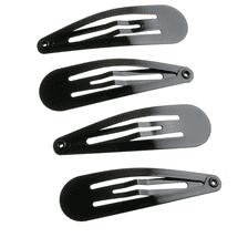 Click clack, dreieckig, metall, schwarz, 4 Stk.