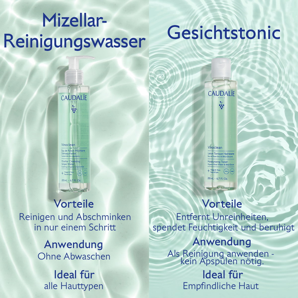 Mizellar-Reinigungswasser mit Traubenwasser