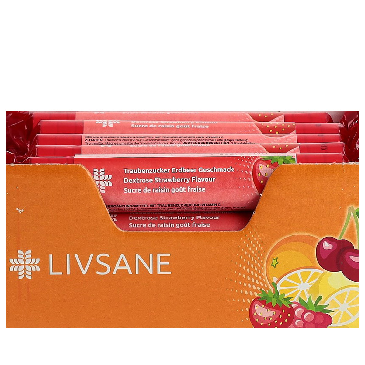 Sucre en rouleau goût fraise