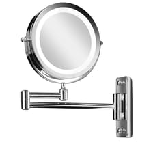 Doppelseitiger Wandspiegel mit LED-Licht