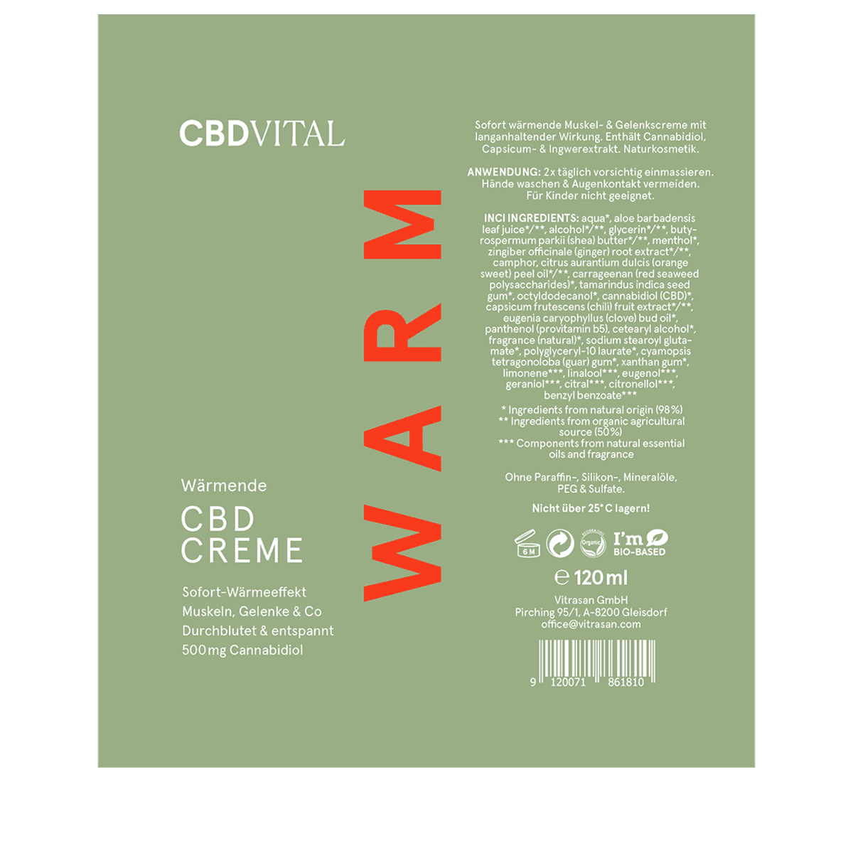 Crema riscaldante al CBD