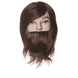 Ben con barba capelli umani marrone 25 cm
