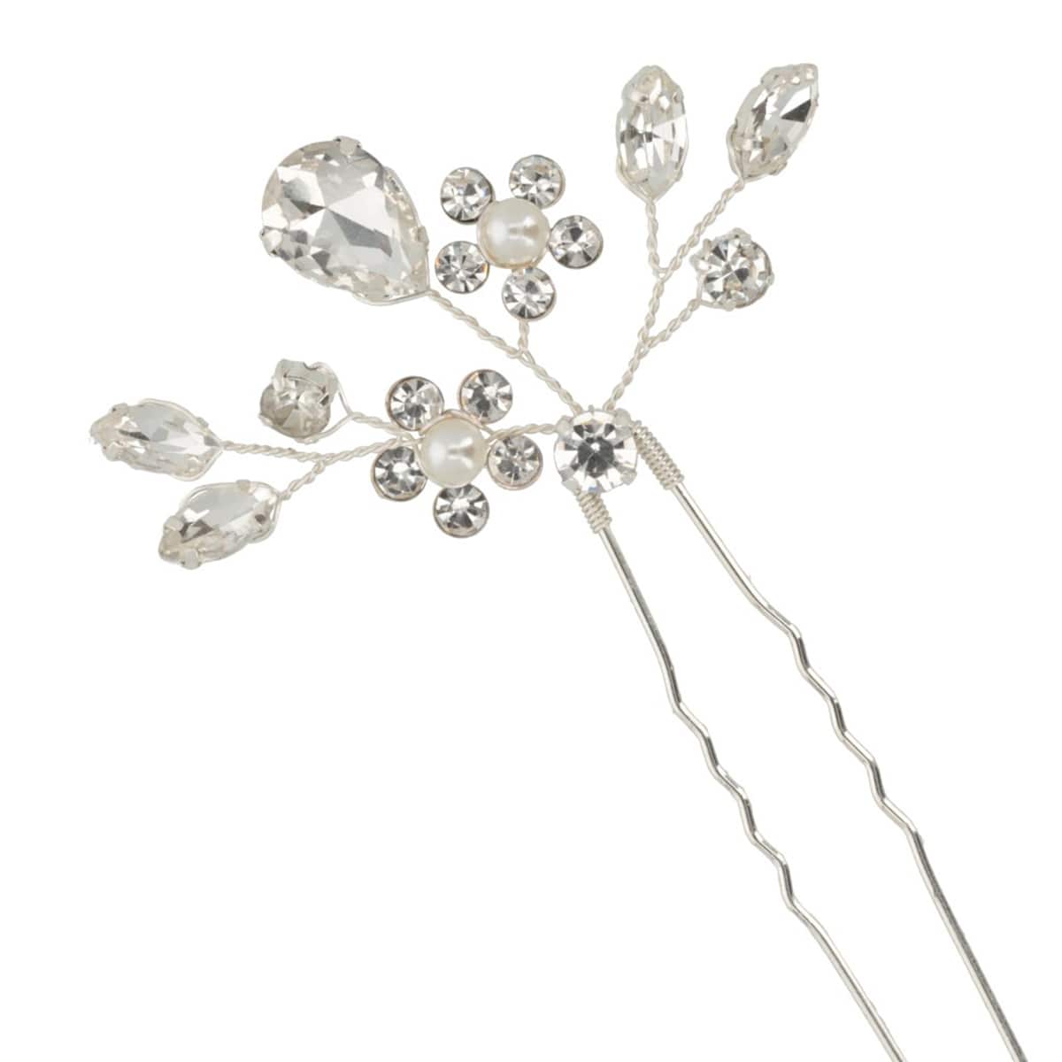 Lot De 3 Épingles À Cheveux Avec Strass & Perles