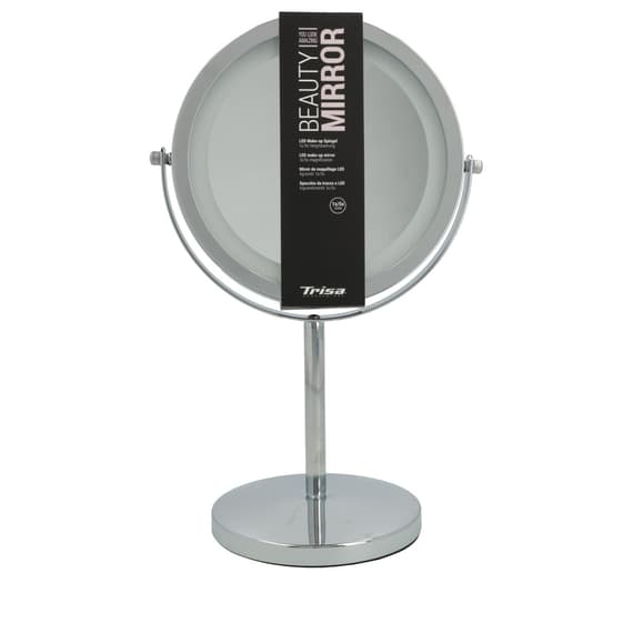 LED Make-up Mirror - silver, x1 and x5