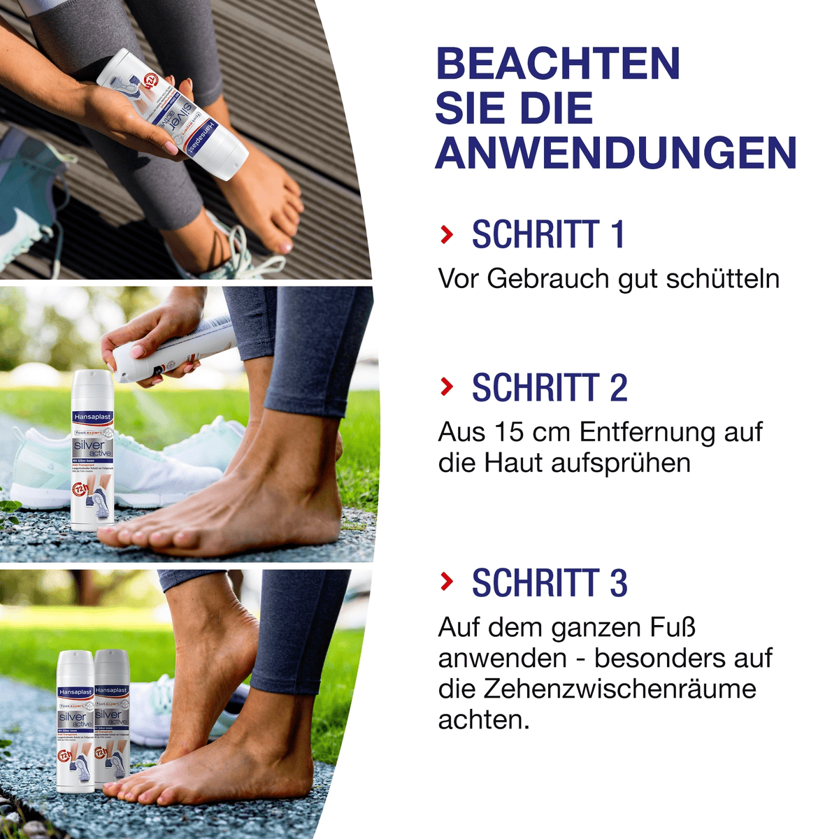 Silver Active Fussspray