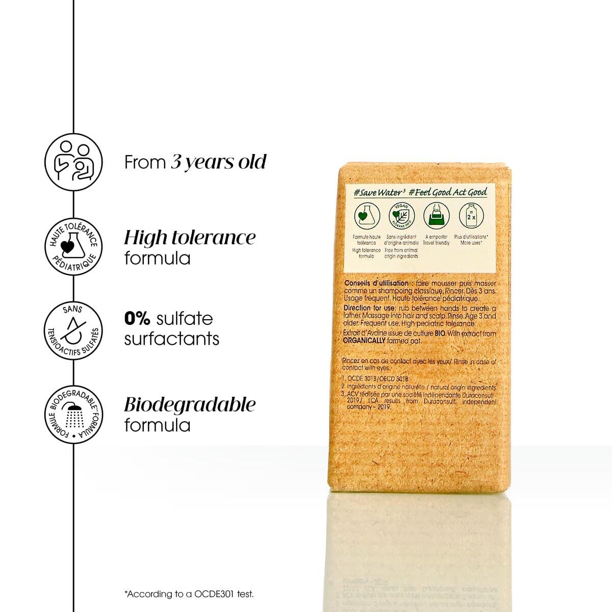 Ultra-Mild Organic Solid Shampoo for the Family (Ages 3+)
