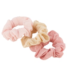 Scrunchie Yoga Chiffon 3 pieces, light pink, beige, antique pink