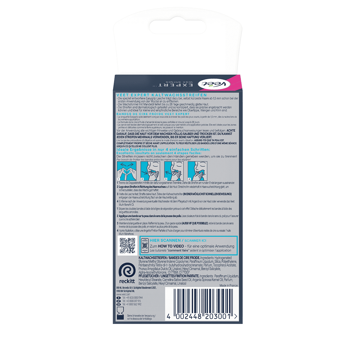 Bandes de cire froide Visage 20 pcs.