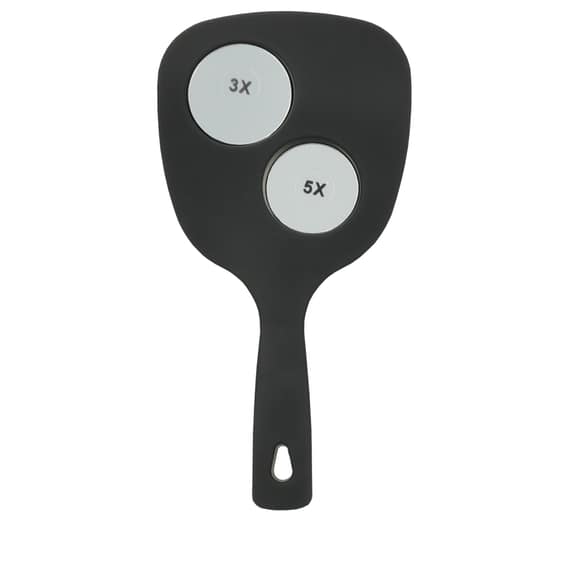 Miroir À Main Trois Grossissements – x1, x3, x5