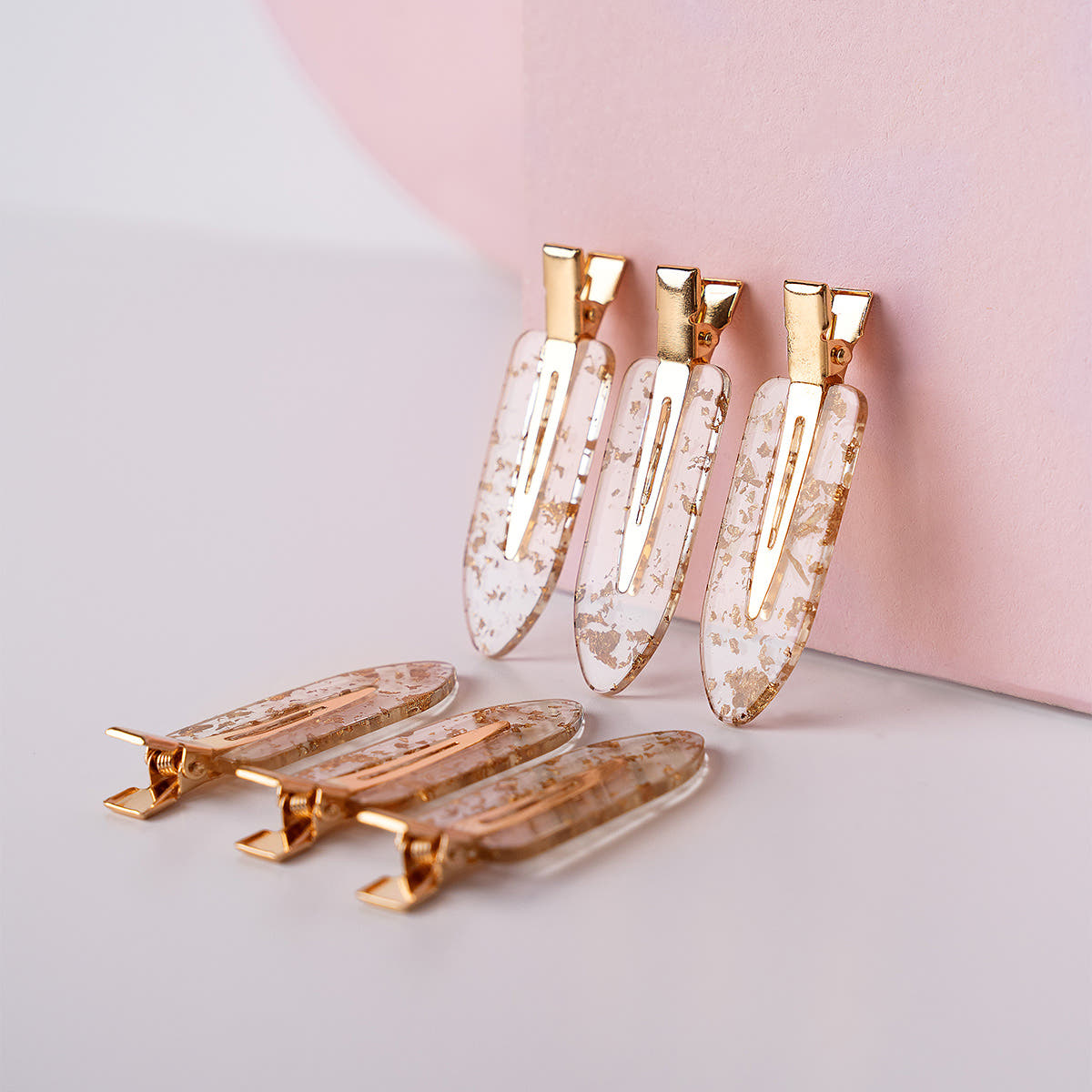 Gold Flake No Crease Clips