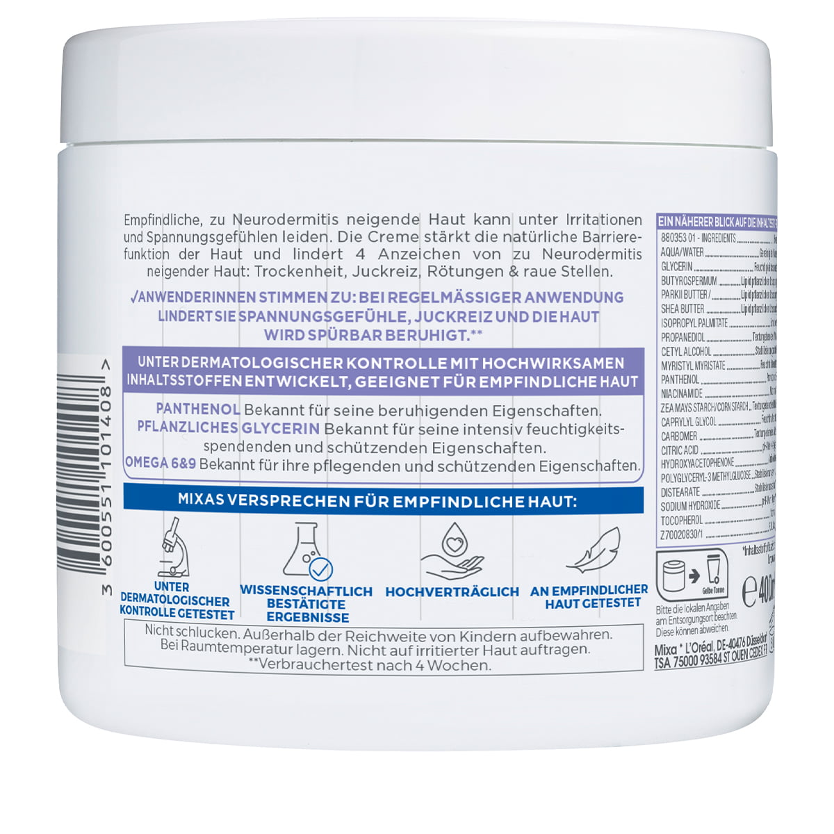 Hautberuhigende Creme