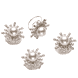 Riccioli con perline e strass, 2 cm, 4 pezzi
