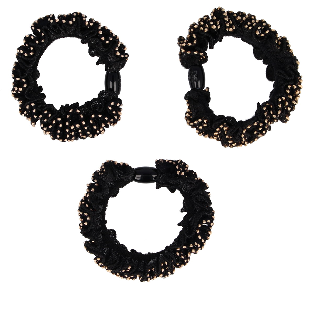 Élastique, noir/or, 3 pcs.