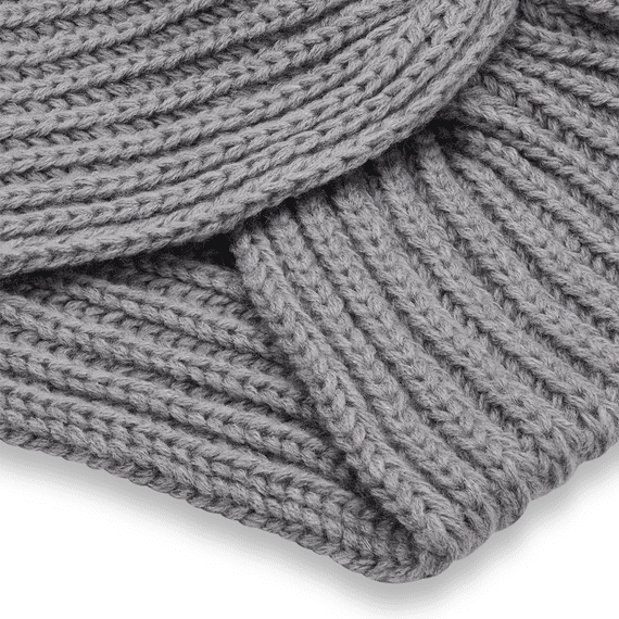 Knitted turban cap, grey