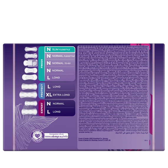 Salvaslip Flexistyle Slim Fresh Scent Giga Pack - 100 Pz.