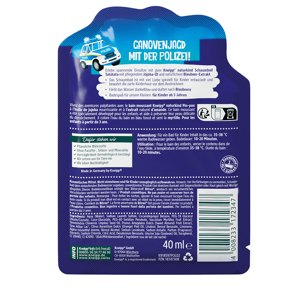 Bain Moussant Pin-Pon - 1 Sachet