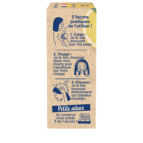 Cube de Douche 3 en 1 Erveine & Citron