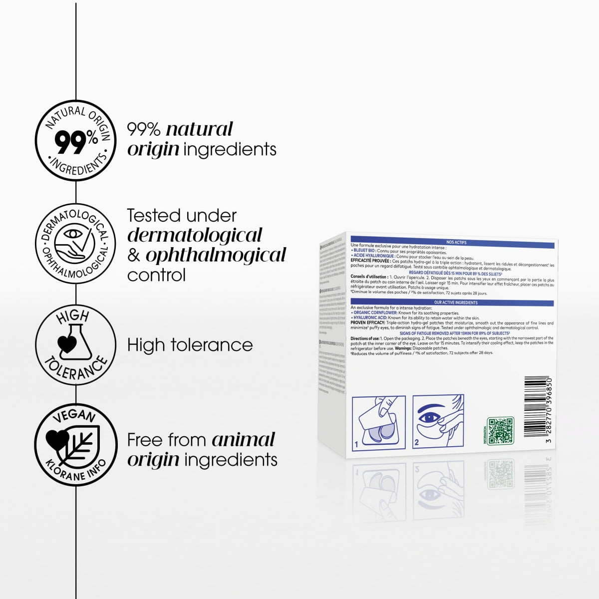 Smoothing Hydro-Gel Eye Patches with Organic Cornflower