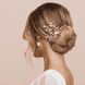 Epingle à cheveux avec perles et pierres, coloris argenté
