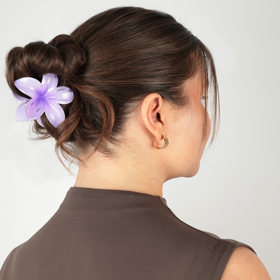 Lotus Hair Clip - Soft Lilac