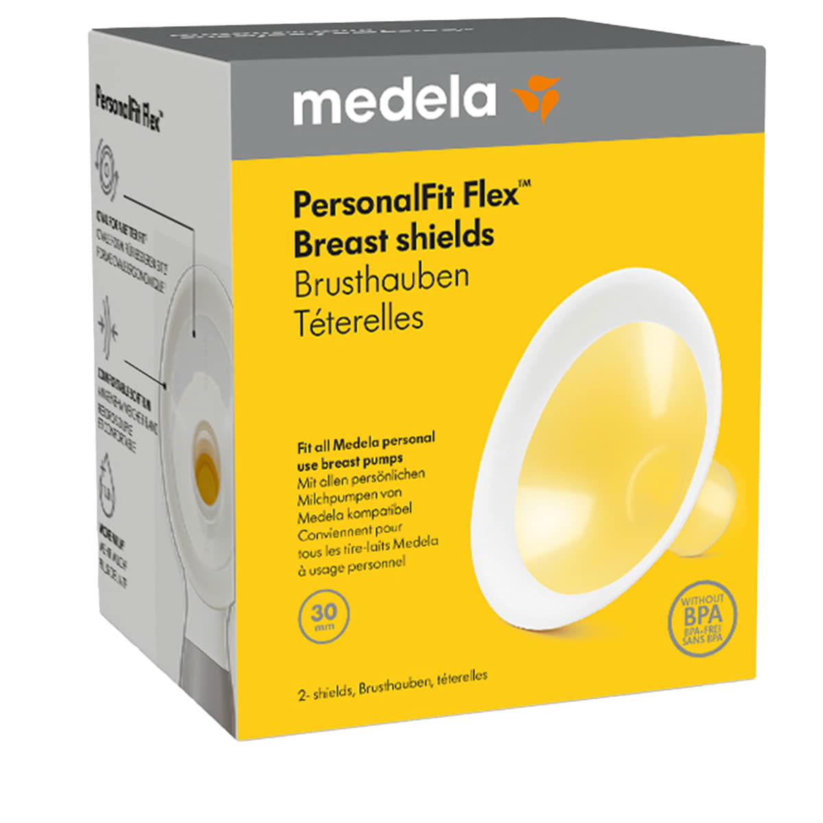 PersonalFit Flex Brusthauben XL - 30 mm 2 Stk.