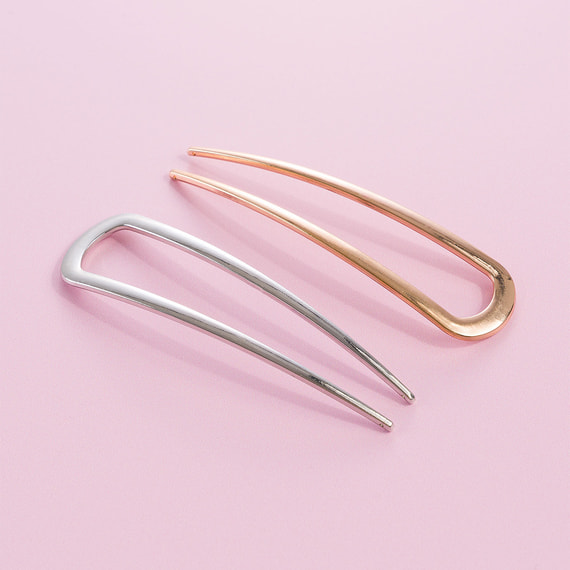 French Hair Pin Duo - Gold & Silver