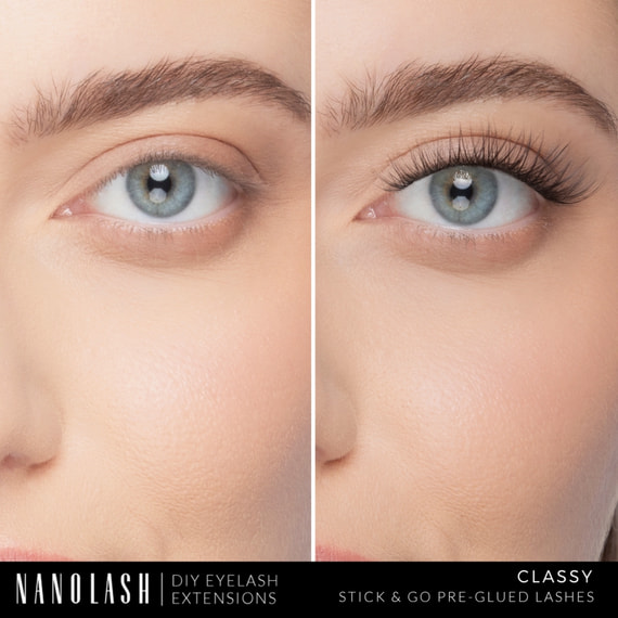 Diy Eyelash Extensions Stick & Go Pre-Glued Lashes Classy