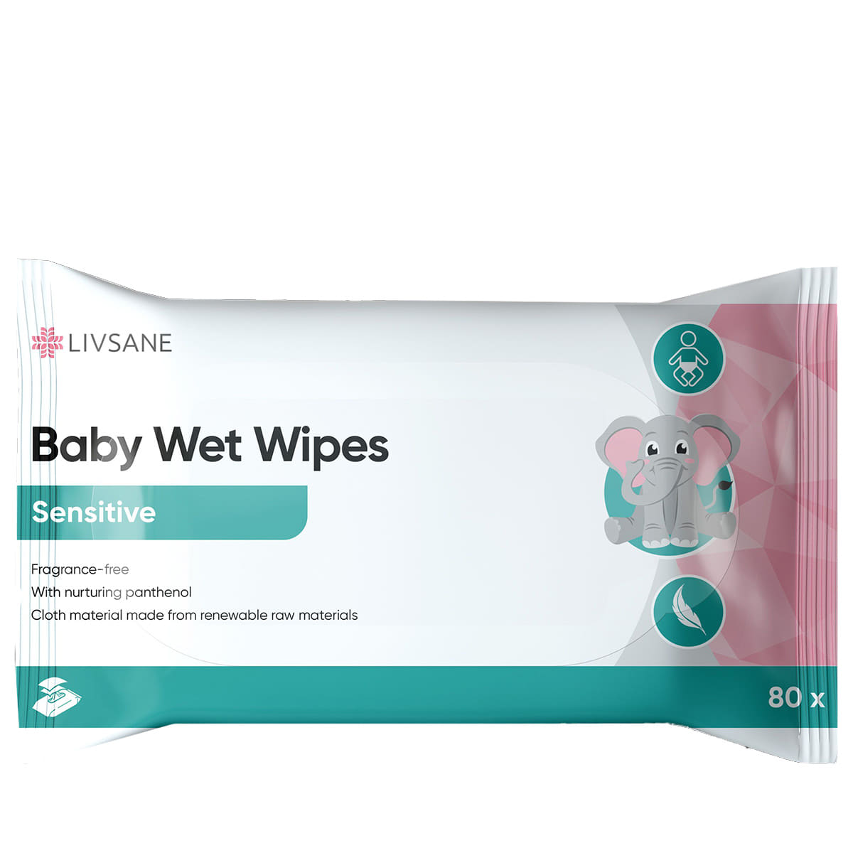 Baby Wet Wipes Sensitive - 80 pcs.