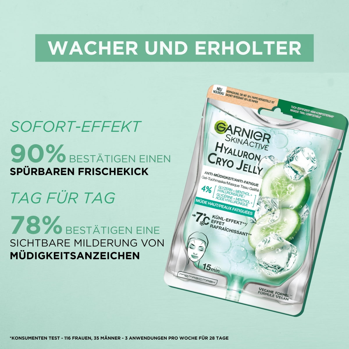 Cryo Jelly Gel-Gesichts Tuchmaske