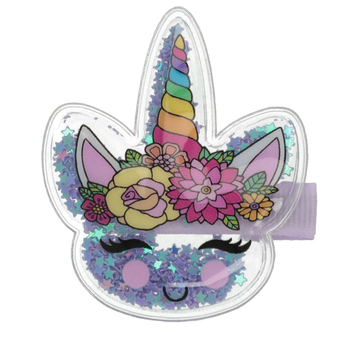 Cat-Unicorn Beakclip With Hair Ties – Purple