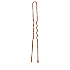 Wavy Hairpins, U-Shaped With Epoxy Drops, 75 mm, 50 Pcs. – Brown