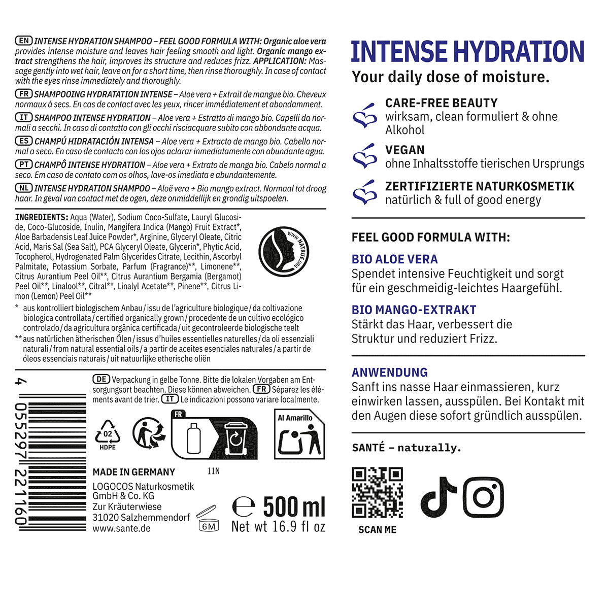 Santé Intense Hydration Shampoo