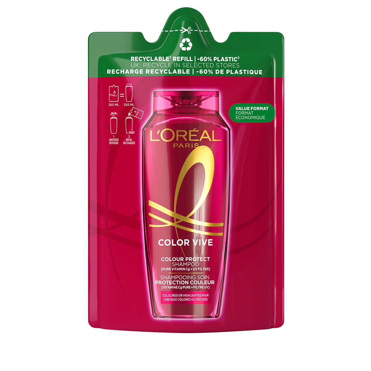 Color Vive Pflegeschutz Pflege Shampoo Nachfüllpack