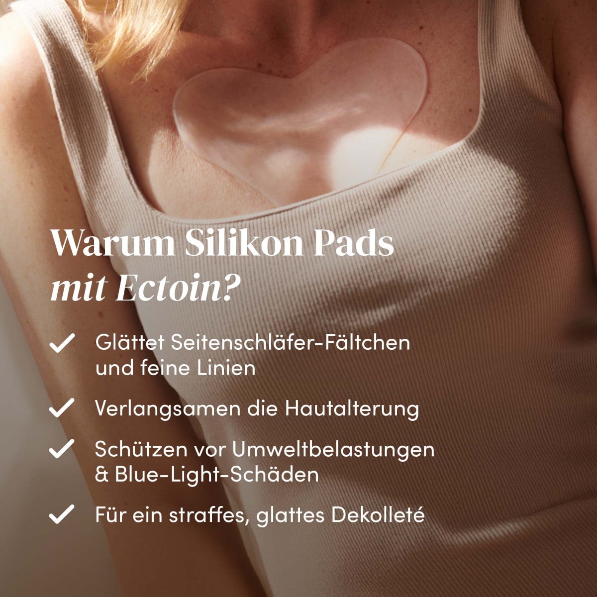Wiederverwendbares Dekolleté Pad mit Ectoin