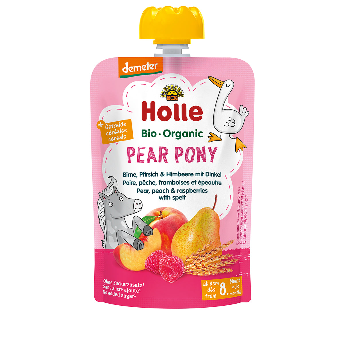 Pear Pony - Birne, Pfirsich & Himbeere mit Dinkel