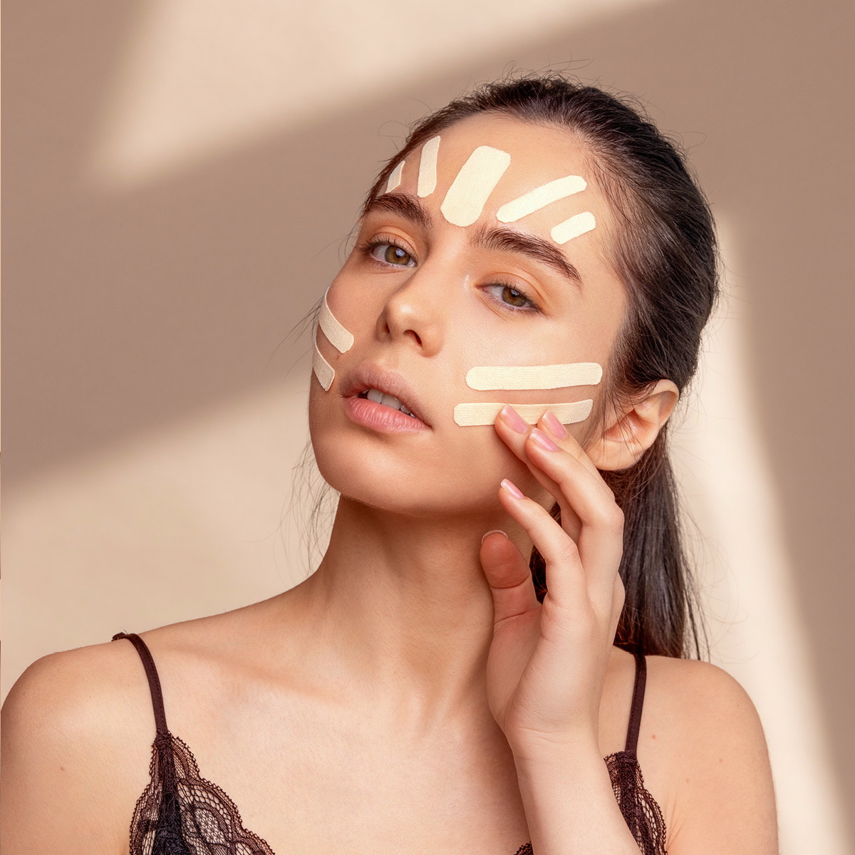 Beauty Face Tape Beige 5 cm x 5 m