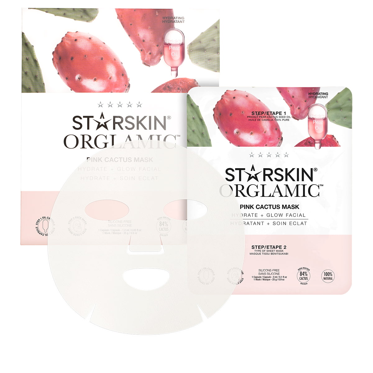 Orglamic Pink Cactus Hydrating & Glow Face Mask