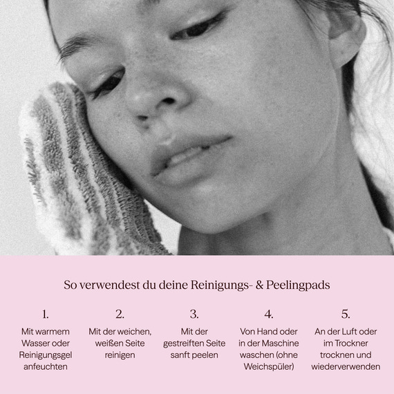 Wiederverwendbare Peeling- & Reinigungspads Gesicht - 2er Set