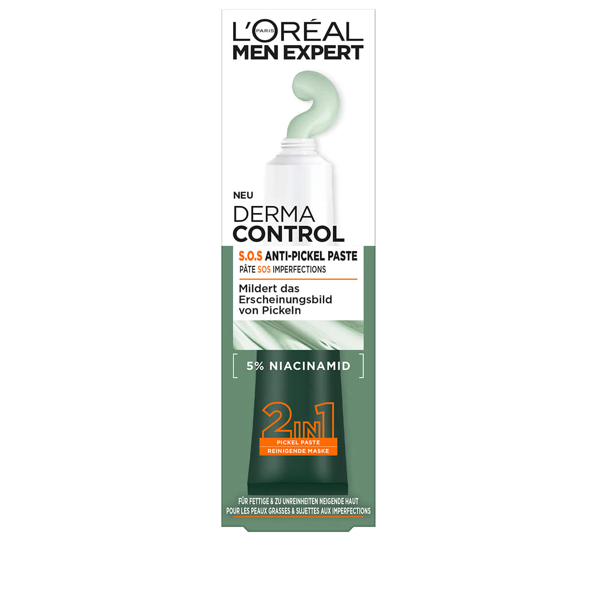 Derma Control S.O.S. Pasta anti brufoli 2in1