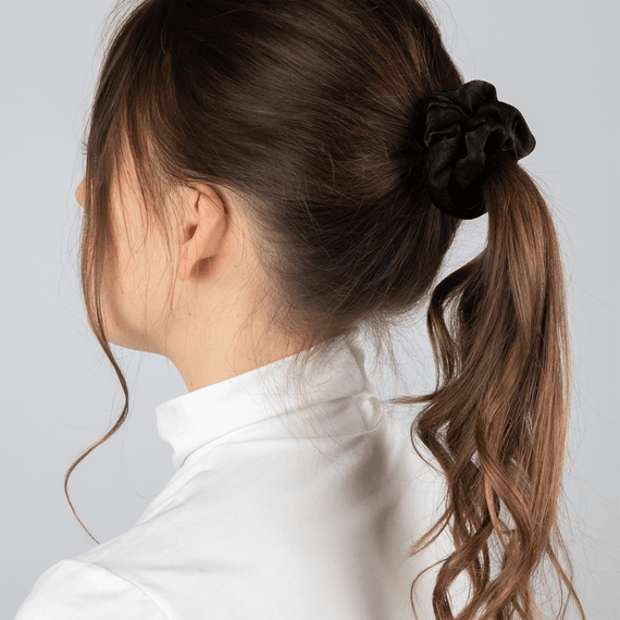 Scrunchies plain and in leo print, with bow