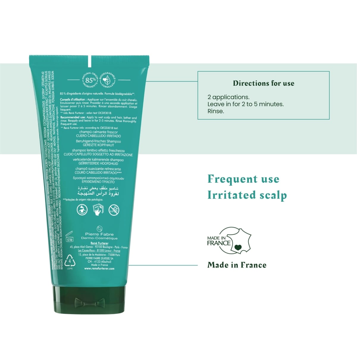 Beruhigend-frisches Shampoo mit Pfefferminz- und Eukalyptus-Öl